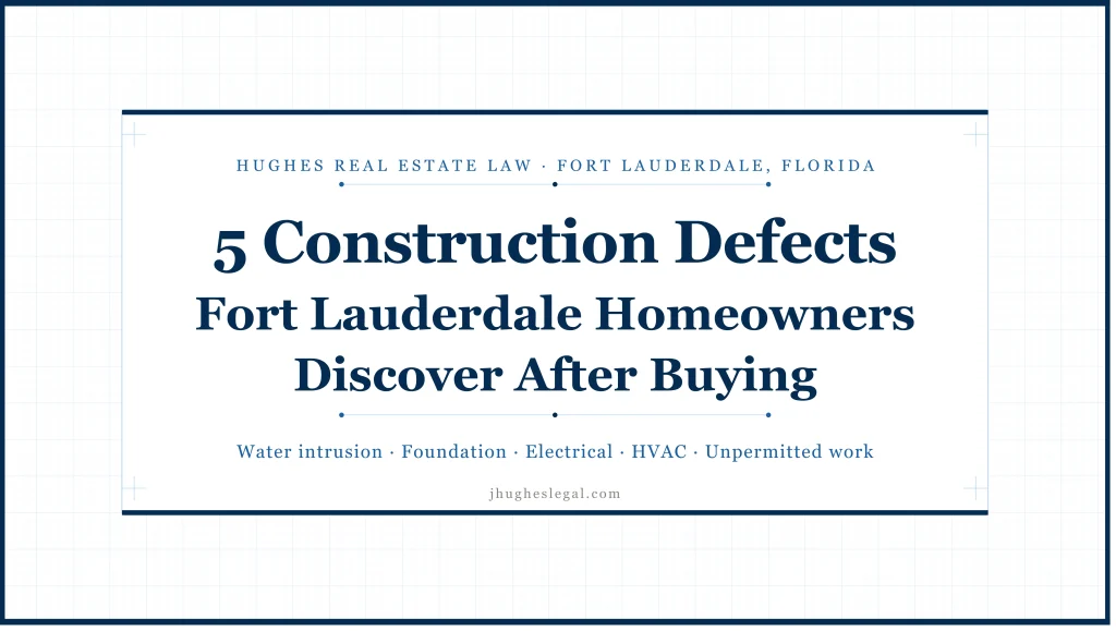 5 Construction Defects Fort Lauderdale Homeowners Discover After Buying 1 construction defects fort lauderdale