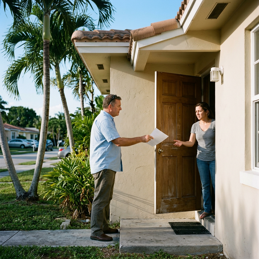 Fort Lauderdale eviction attorney assisting landlord with tenant eviction notice in Broward County