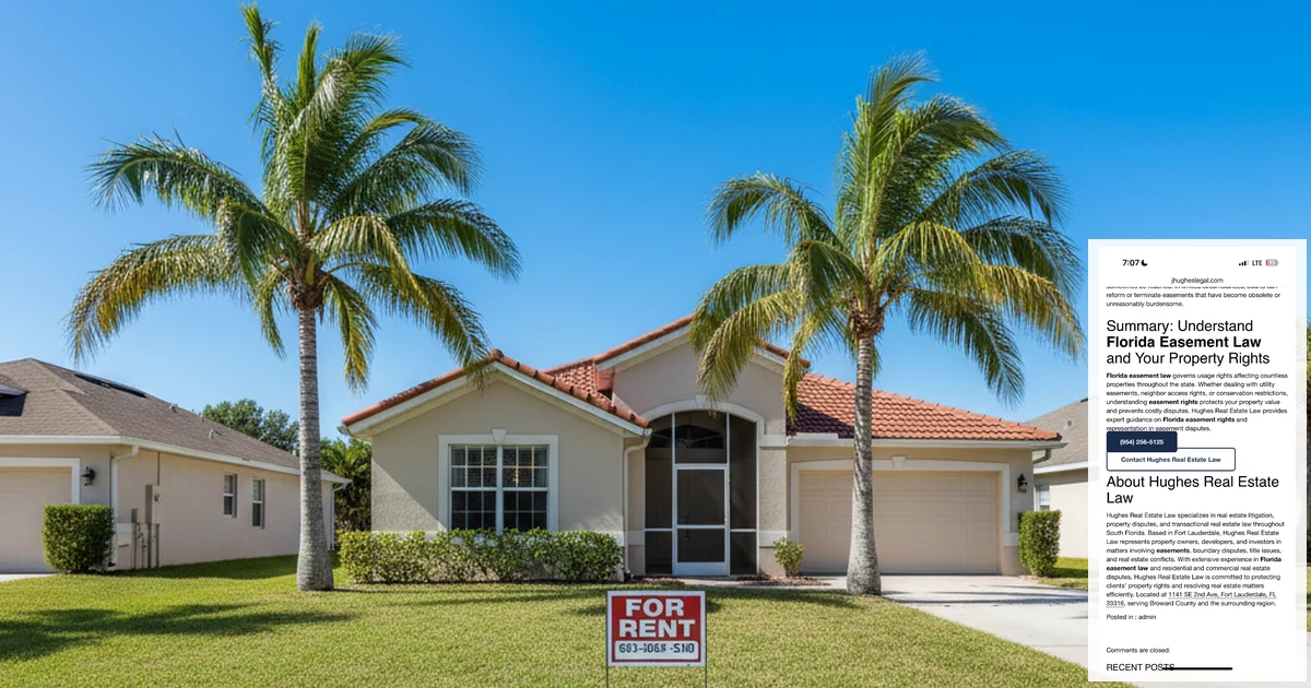 Florida Landlord Tenant Law: A Complete Guide for Landlords and Renters 1 Florida rental property with for rent sign — landlord tenant law