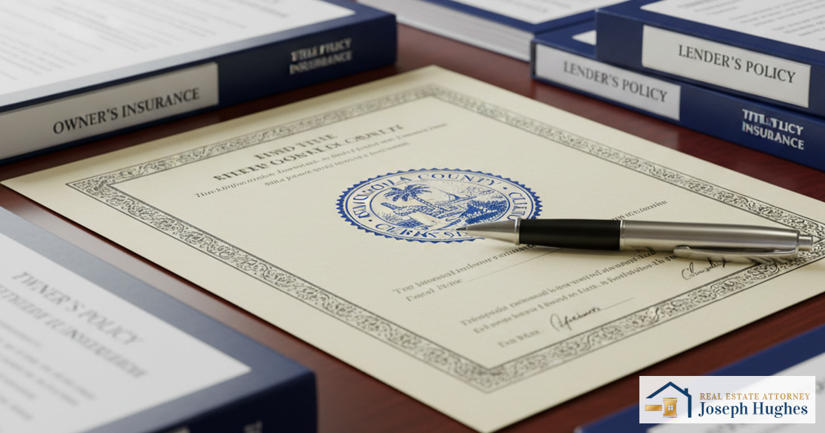 Title Dispute Attorney in Fort Lauderdale: Protect Your Property Rights 3 Florida property title deed with county seal stamp and title insurance documents