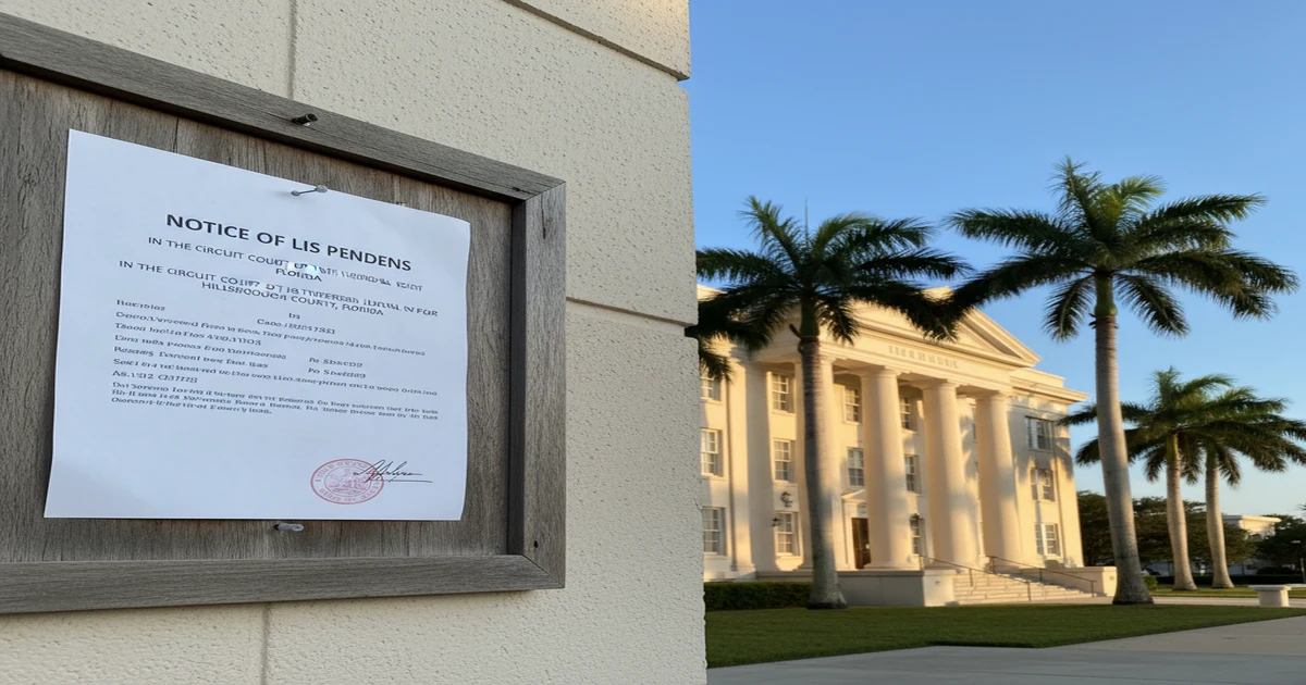 Lis Pendens in Florida: What It Means for Your Property and What to Do Next 1 lis pendens Florida — Broward County courthouse exterior with legal notice and palm trees